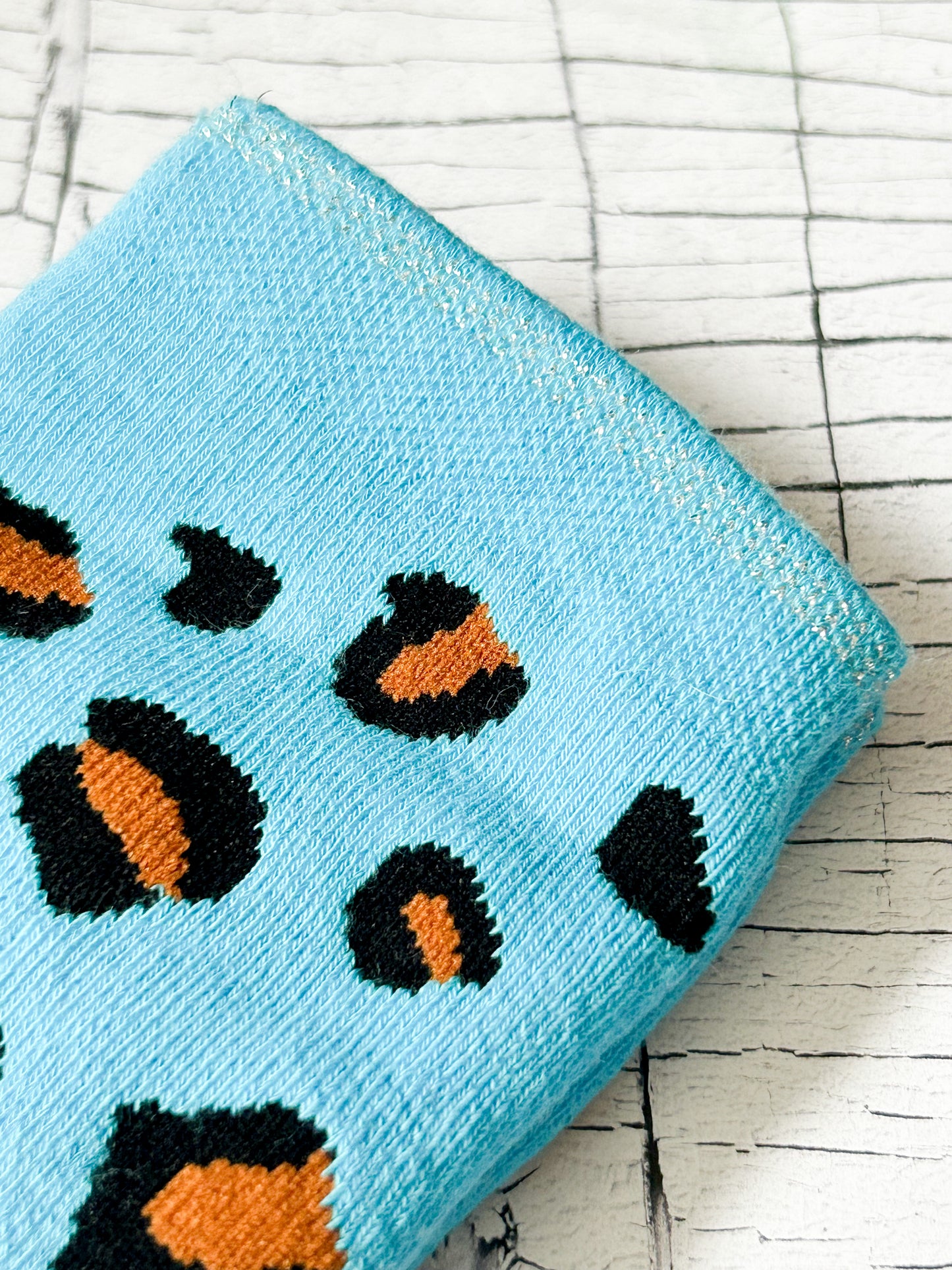 Animal Print socks - Turquoise