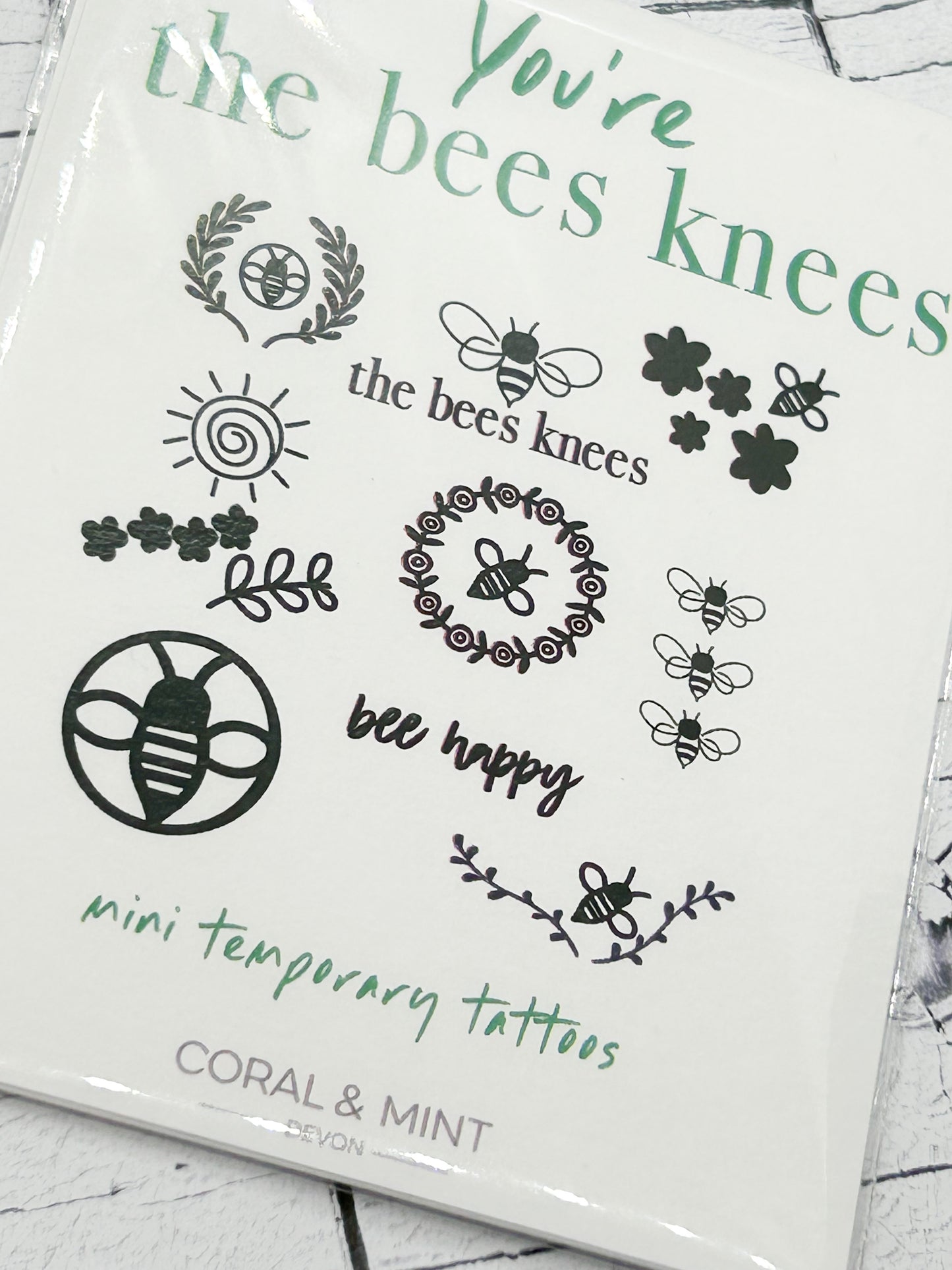 'You'Re the Bees Knees'!' Temporary Tattoos