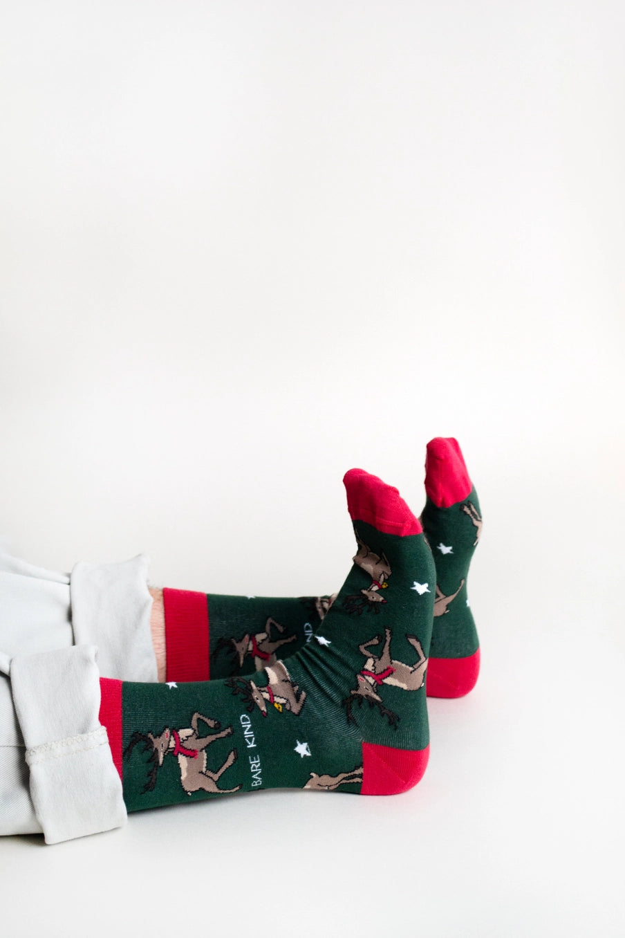 Christmas Reindeer Bamboo Socks Adults 4-7