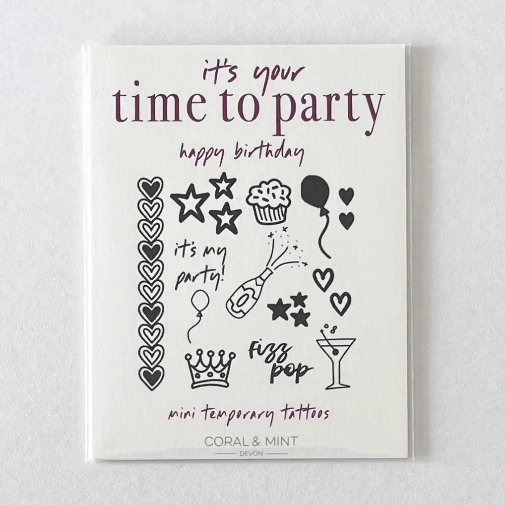It'S Time To Party - Temporary Tattoos