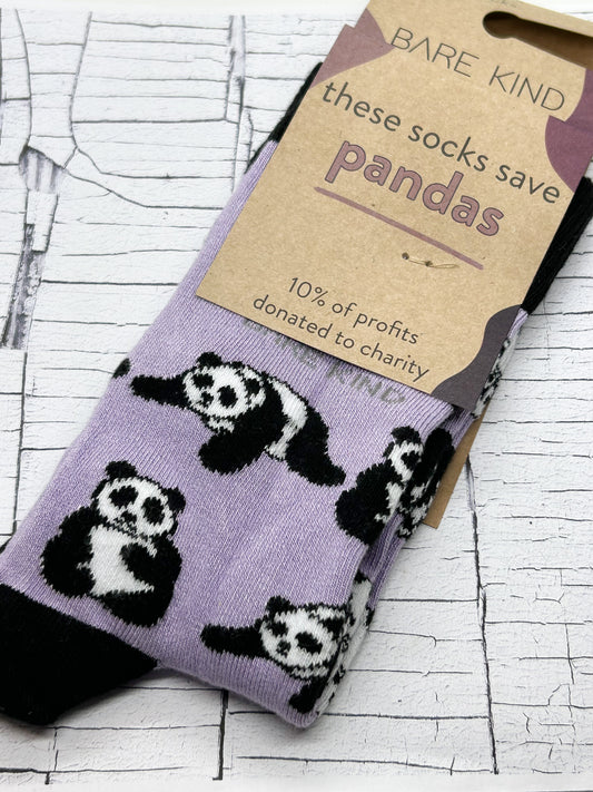 Panda Bamboo Socks Adults 4-7
