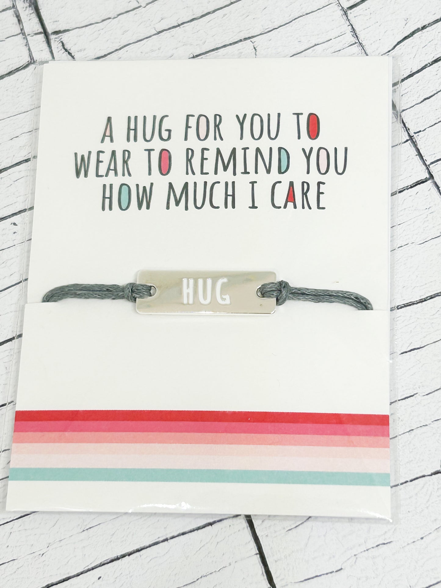 'A Hug For You to Wear' String Charm Bracelet