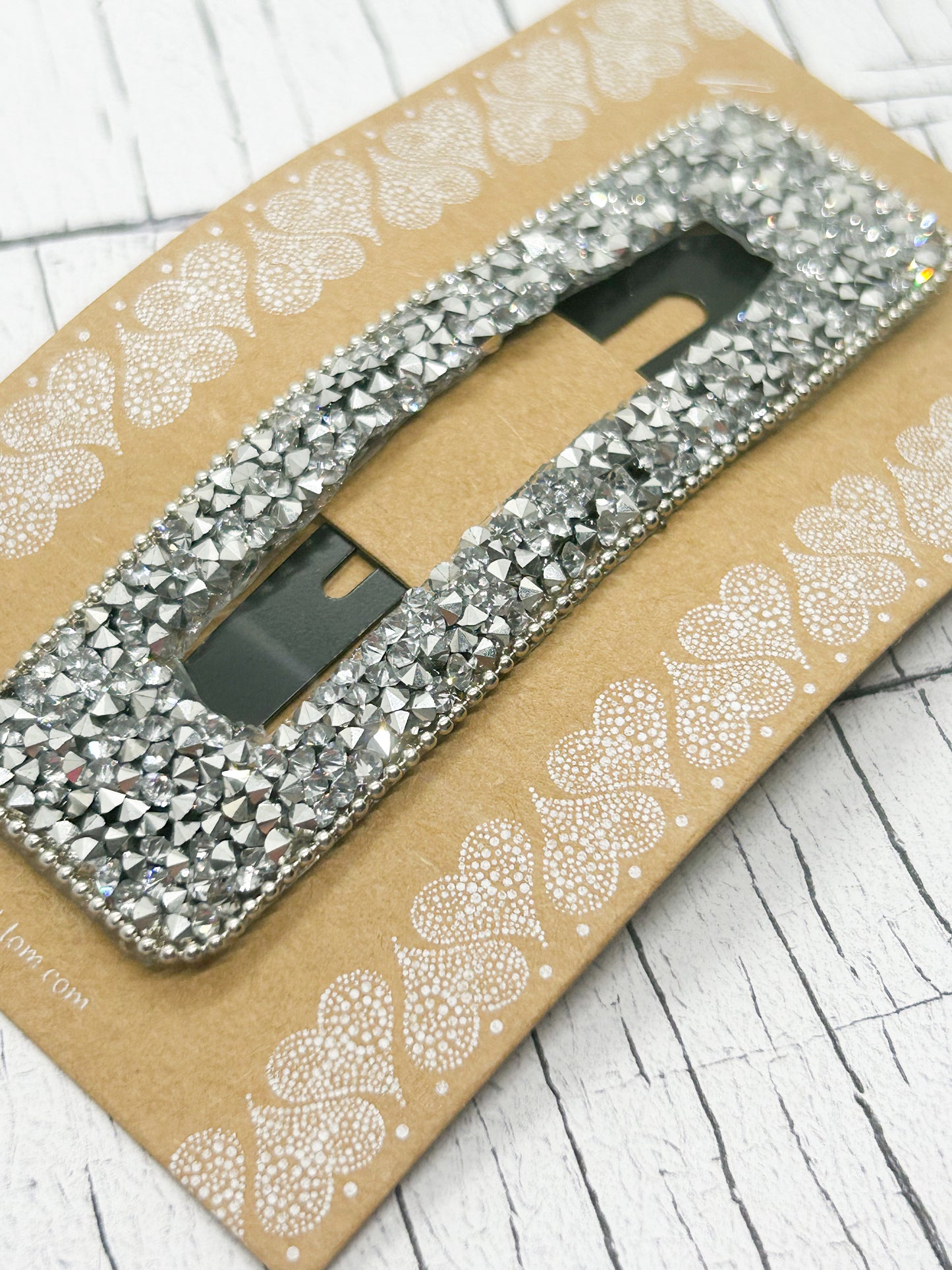 Silver sparkle hair clip - Eve & Flamingo