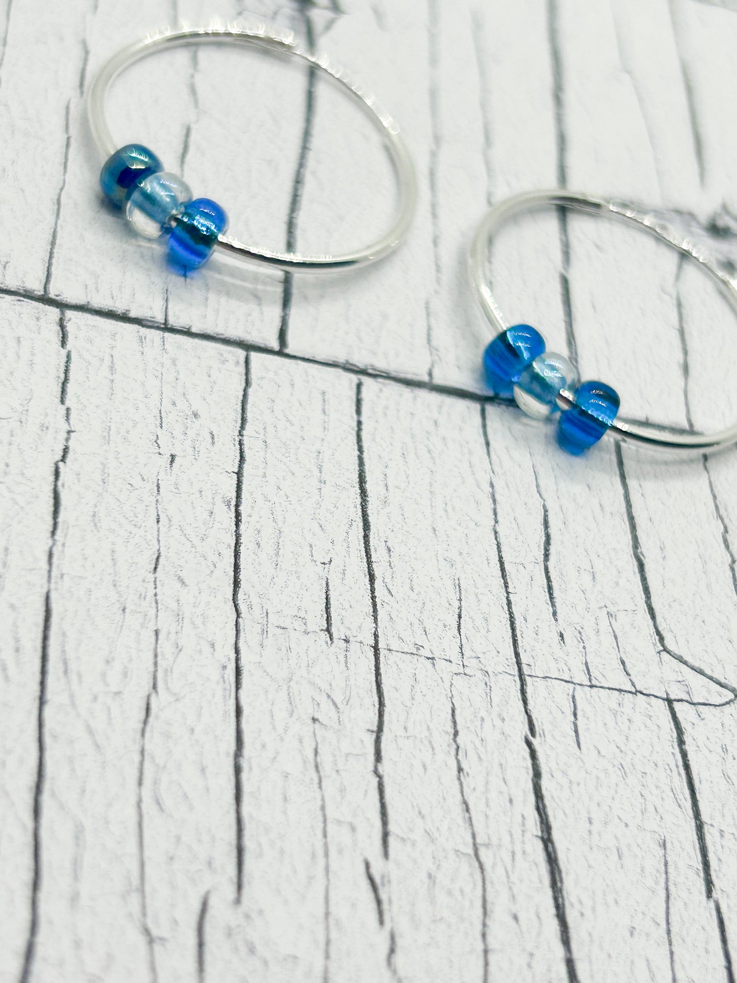Blue Beaded earrings - Eve & Flamingo