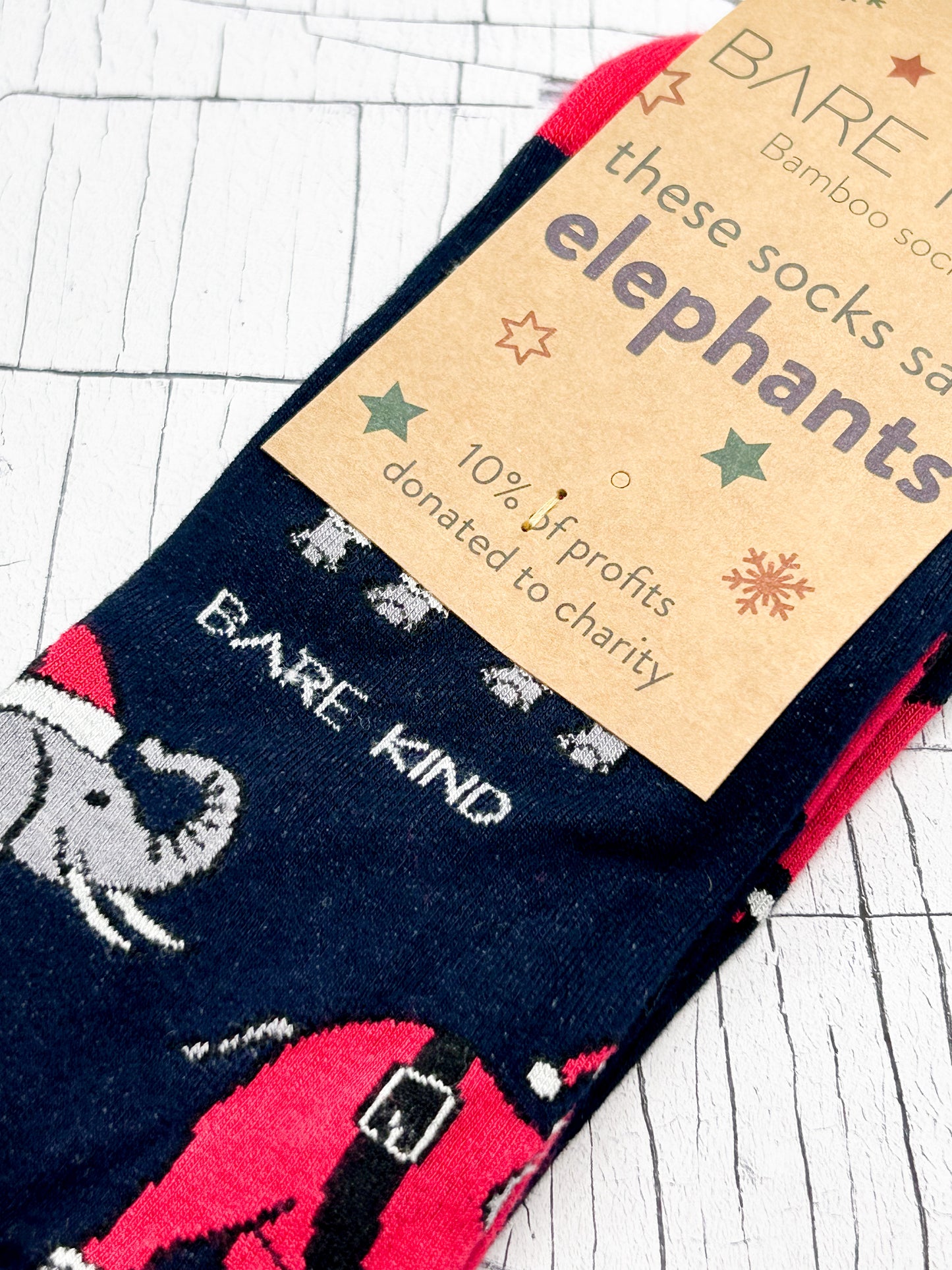Christmas Elephant socks - Eve & Flamingo
