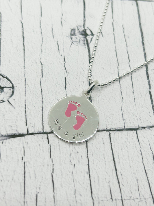 Baby girl pendant - Eve & Flamingo
