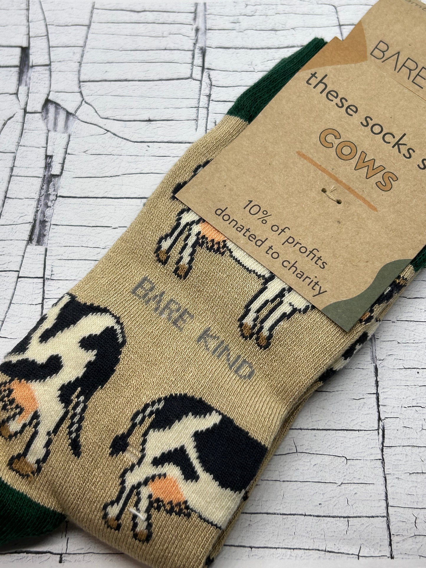 Cow Bamboo Socks Adults 4-7