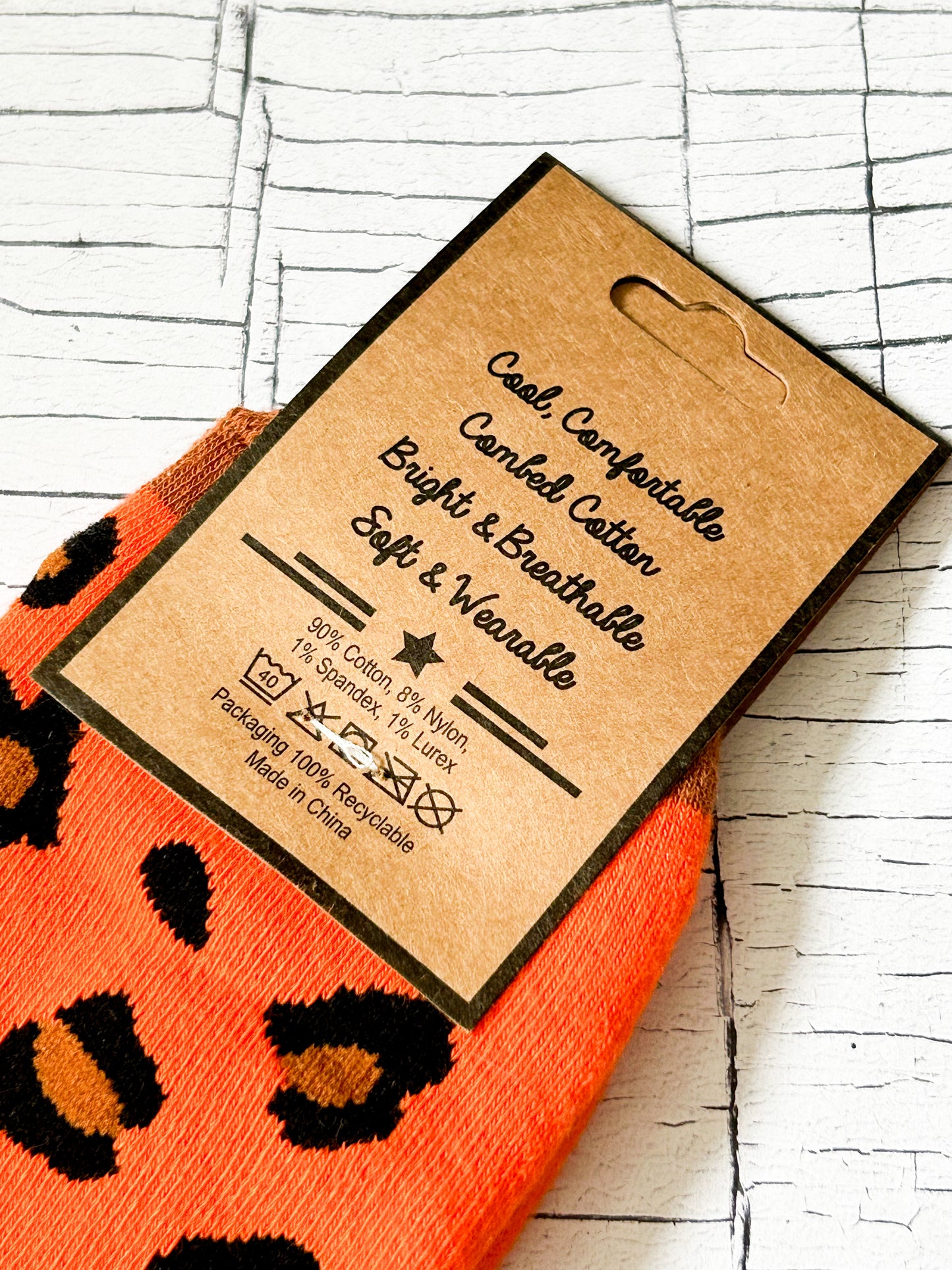 Animal Print socks - Orange