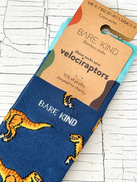 Velociraptor socks - Eve & Flamingo