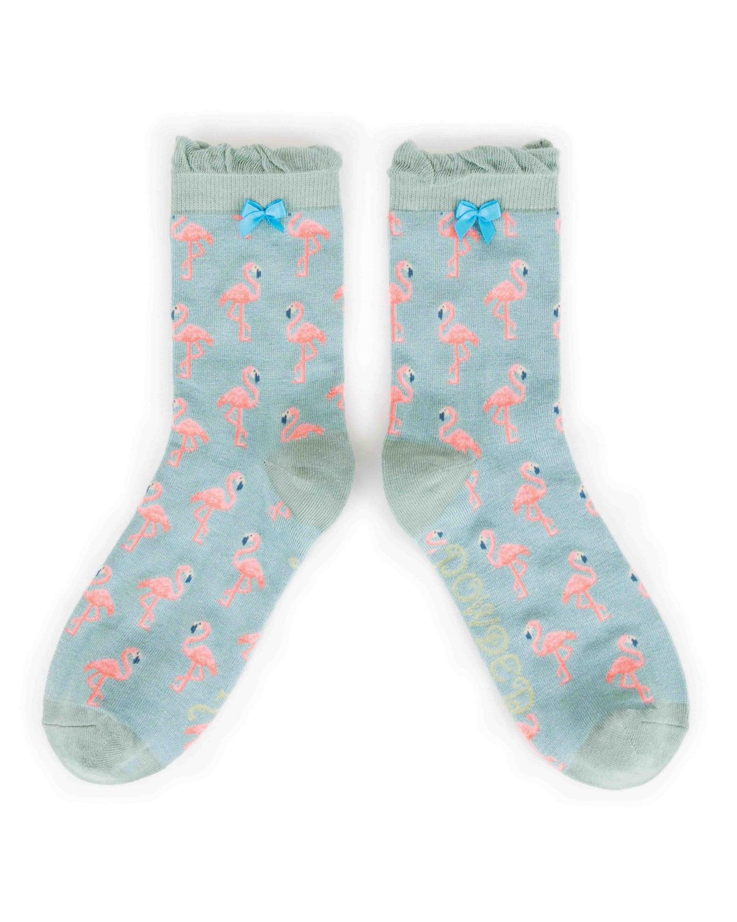 Flamingo Ankle Socks - Sky Blue - Eve & Flamingo